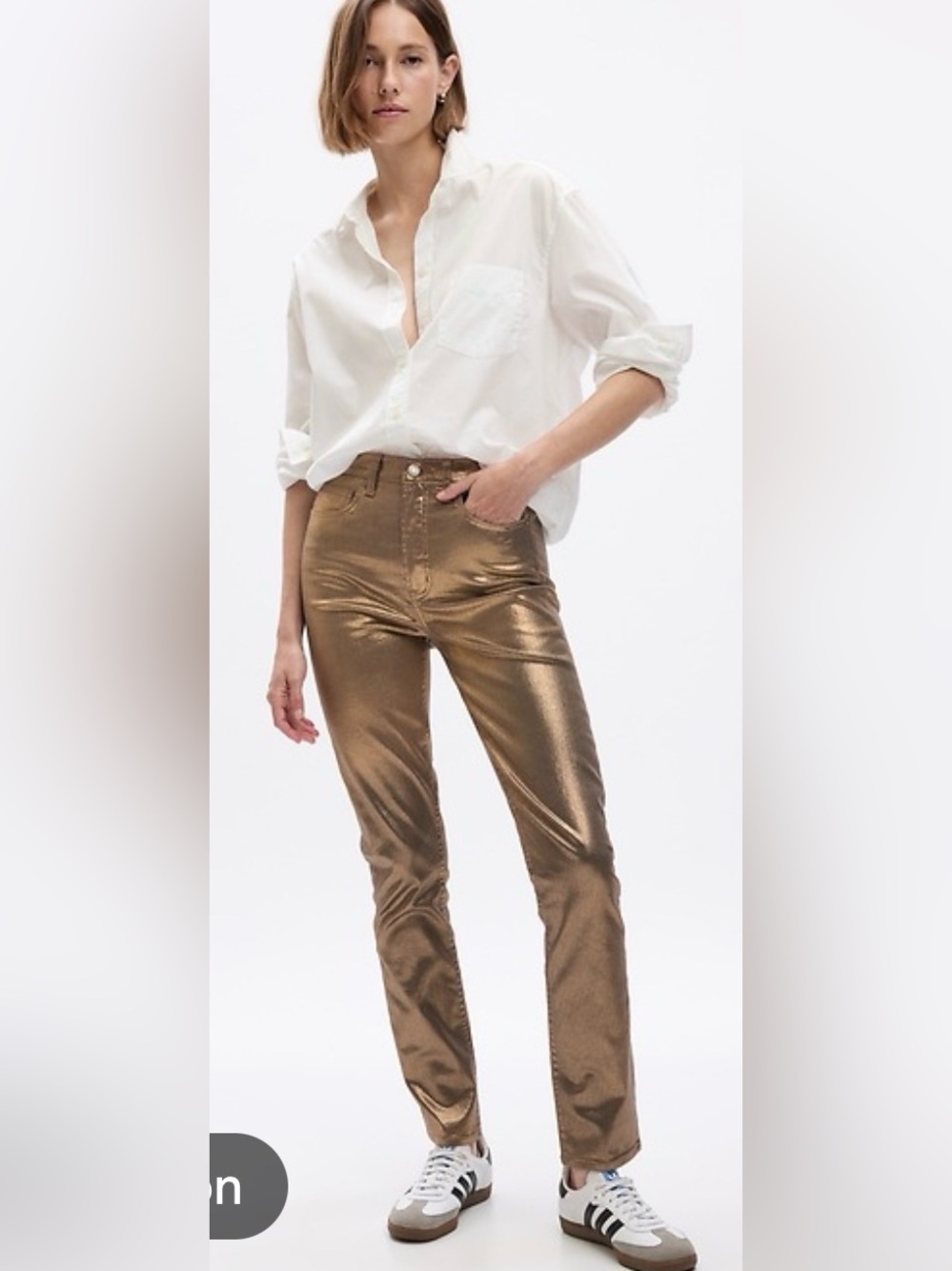 GAP Vintage Slim High Rise Metallic Women’s Jeans, Size 24/4R